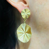 Gold Round Large Earrings