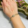 Gold Bracelet With Tiny Clear Crystals