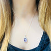 Sterling Silver & Purple Crystal Necklace
