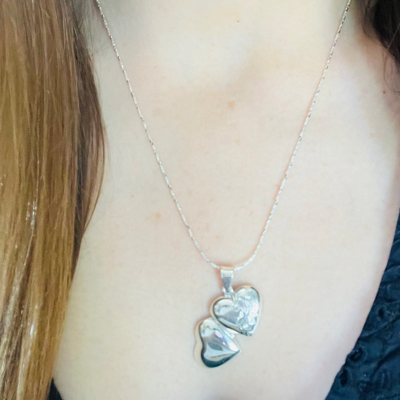 Sterling Silver Heart Locket Necklace
