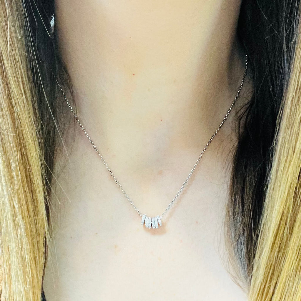 Sterling Silver Circle Charm Necklace