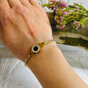 Gold & Black Circle Bracelet