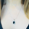 Sterling Silver & Black Crystal Necklace