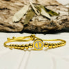 Gold Stainless Steel Ball Bracelet