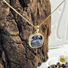 Gold Necklace with Deep Purple Crystal