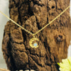 Gold Moon & Stone Necklace.