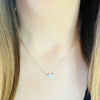 Sterling Silver Opal Look Necklace