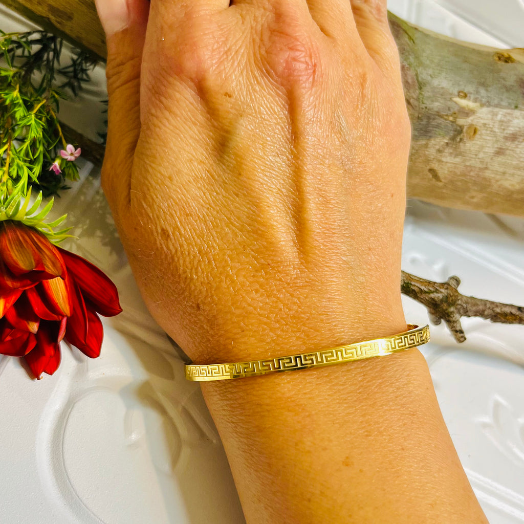 Gold Greek Key Bracelet