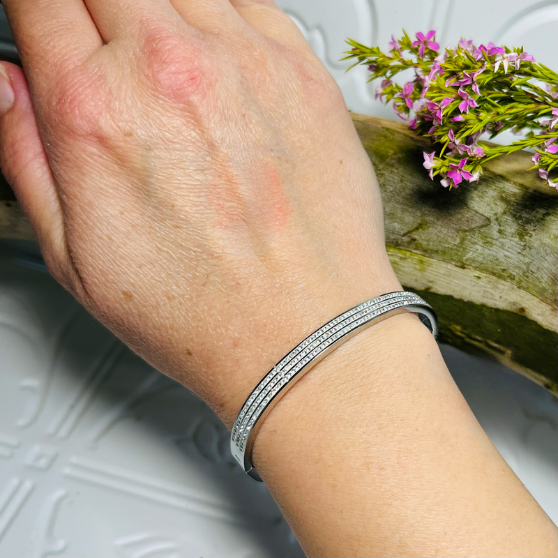 Silver & Clear Crystal Classic Bracelet