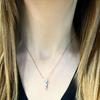 Rose Gold Three Tiered Crystal Necklace