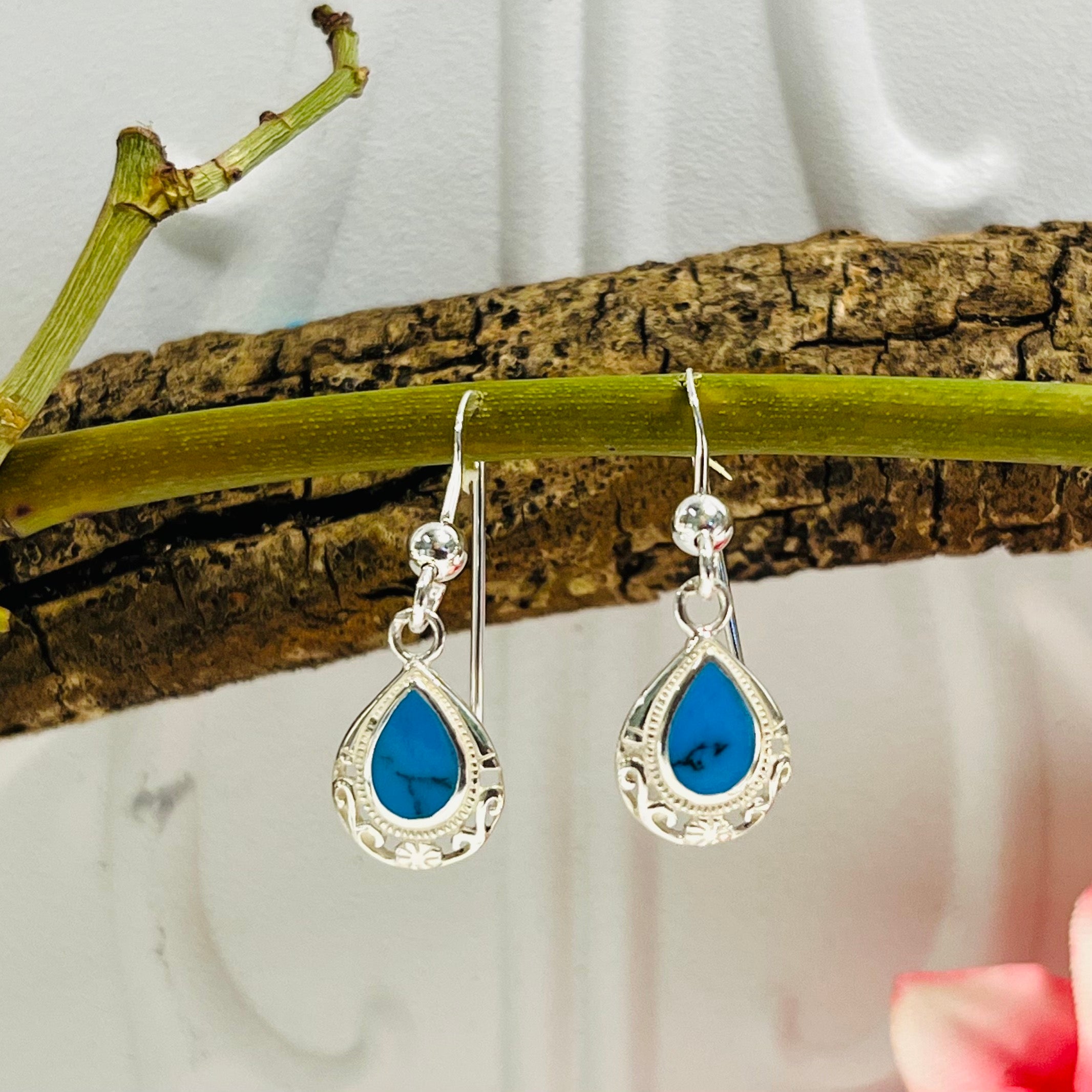 Sterling Silver Two Drops Earrings - retailer Aqua Collection