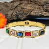 Gold Colourful Rhinestone Bangle