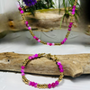 Pink & Green Beaded Necklace