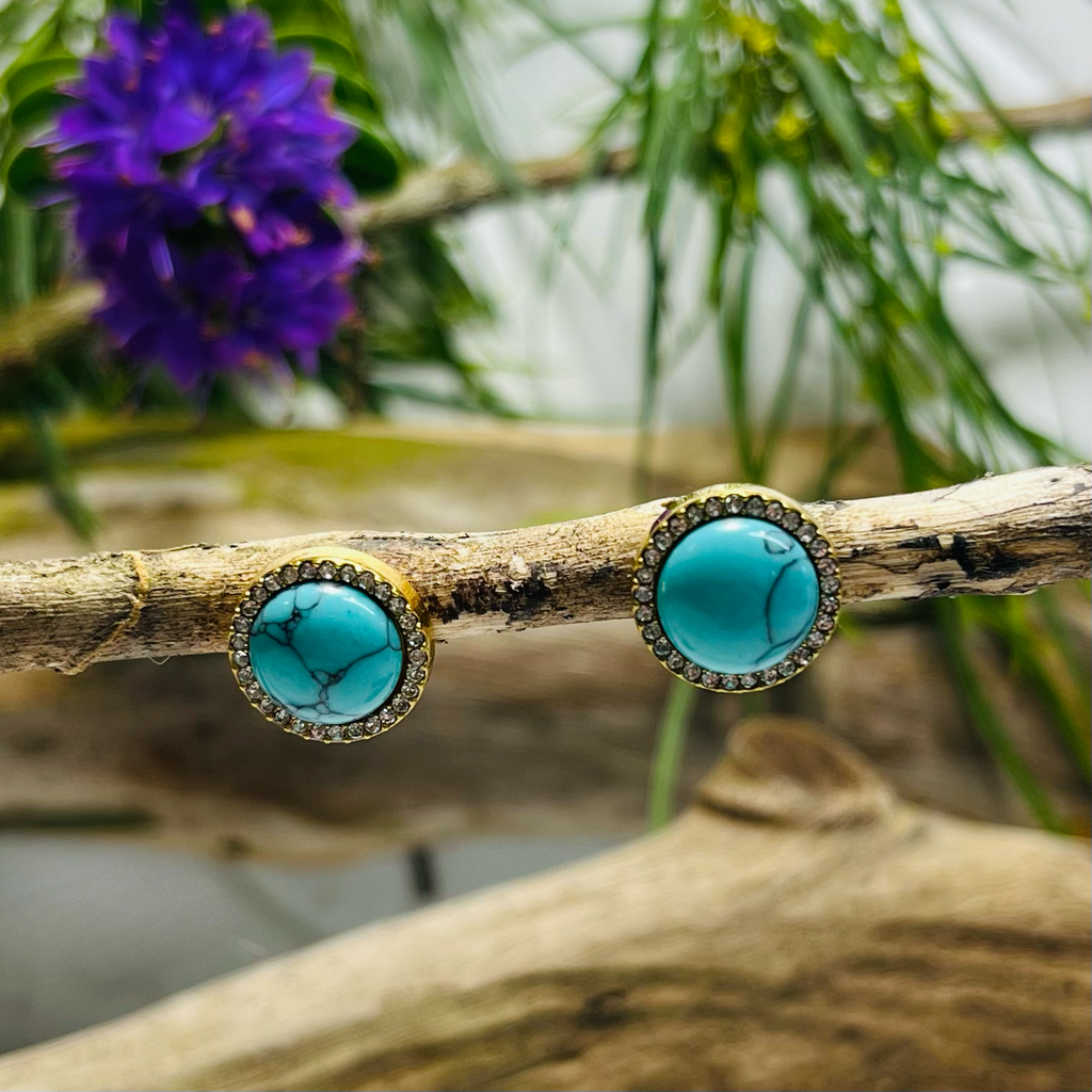 Gold & Aqua Necklace