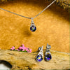 Silver Swarovski AB Crystal Necklace & Earring Set
