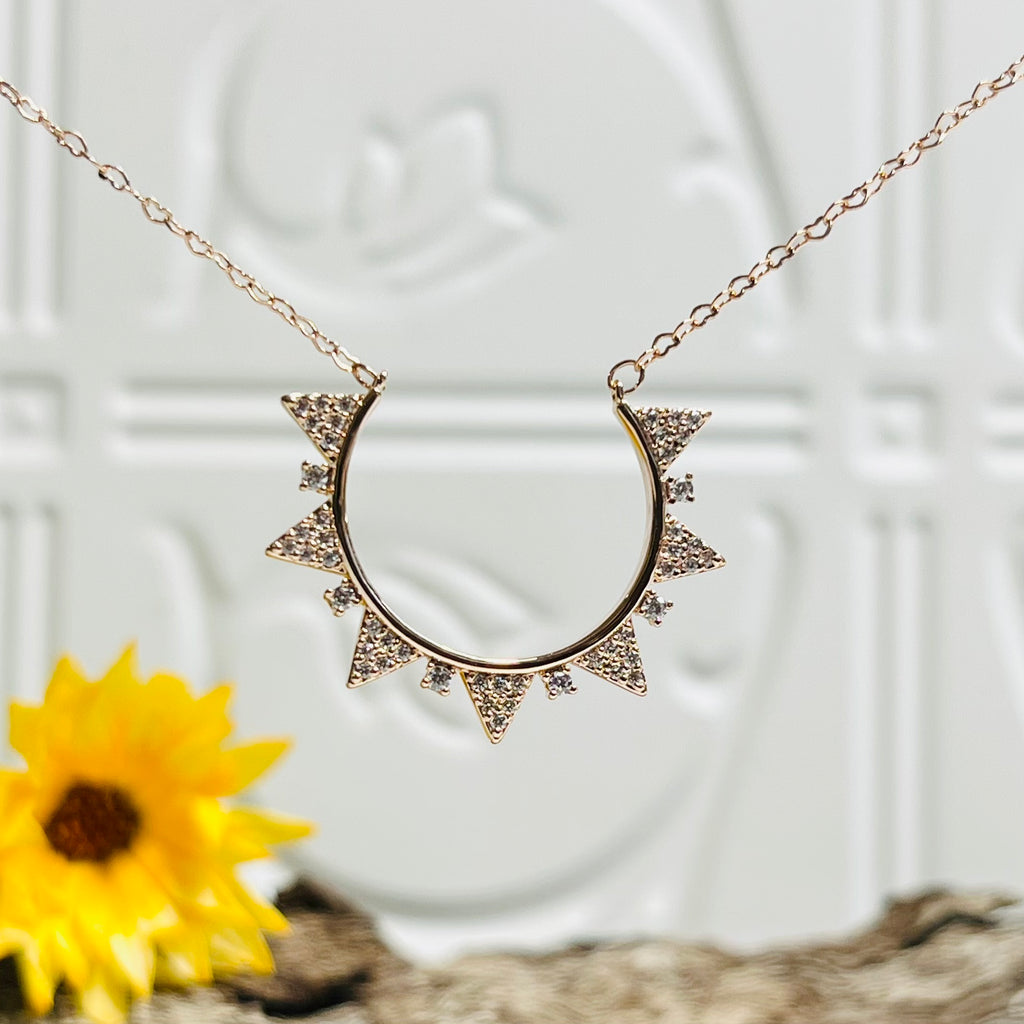 Rose Gold Sun Necklace