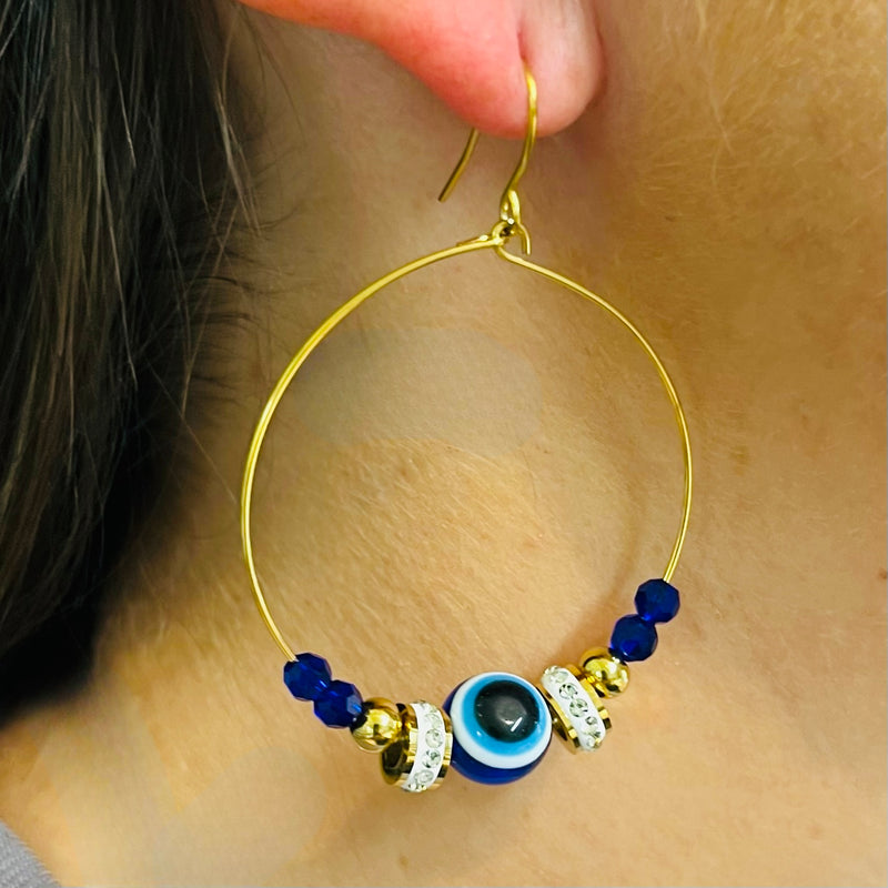 Gold beaded feature Earrings