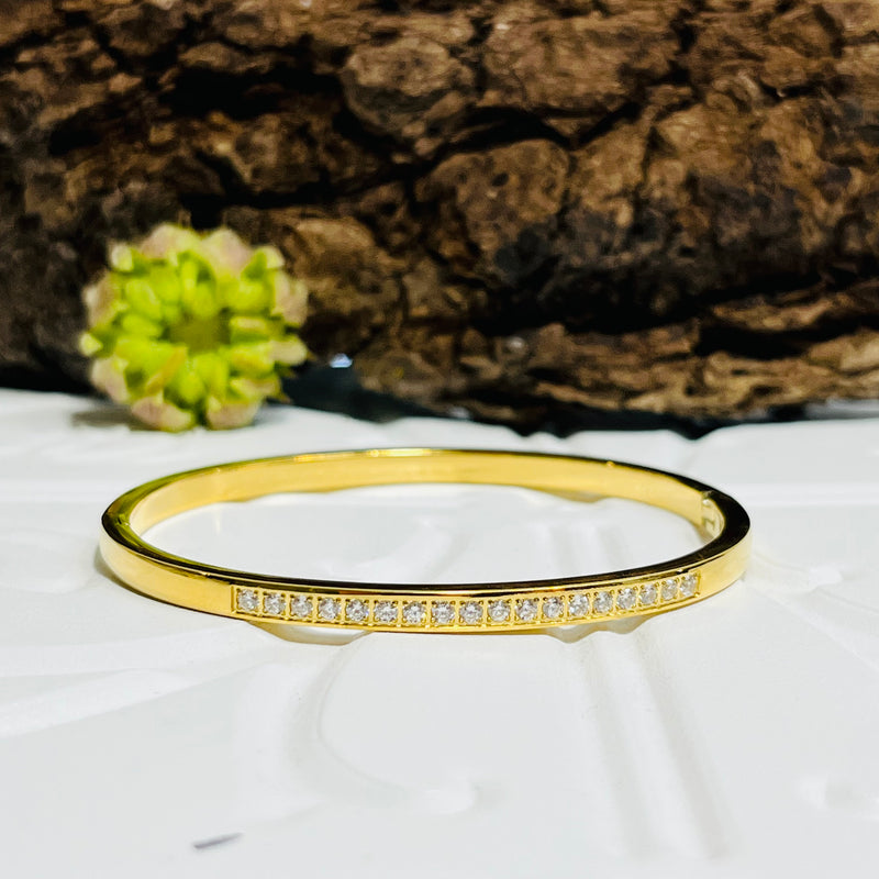 Gold Clear Crystal Bracelet