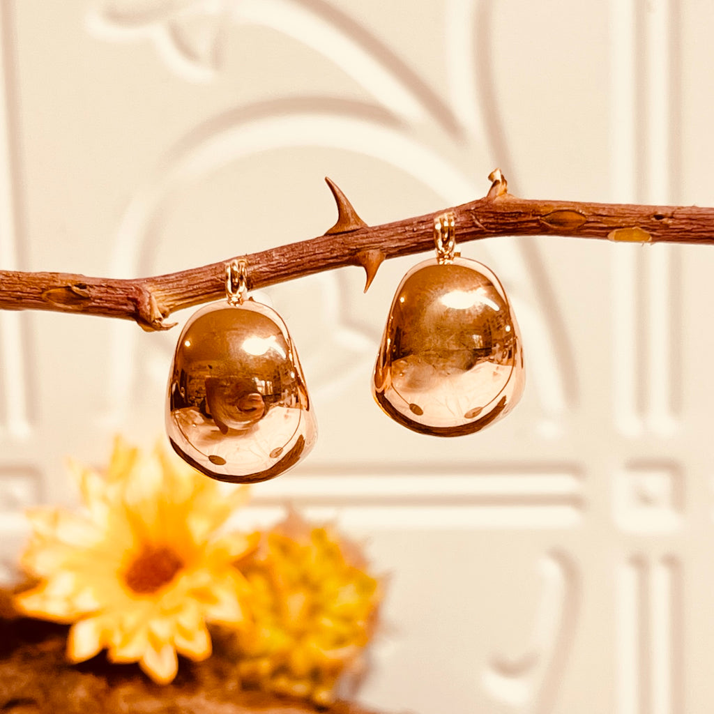 Rose Gold Half Circle Earrings