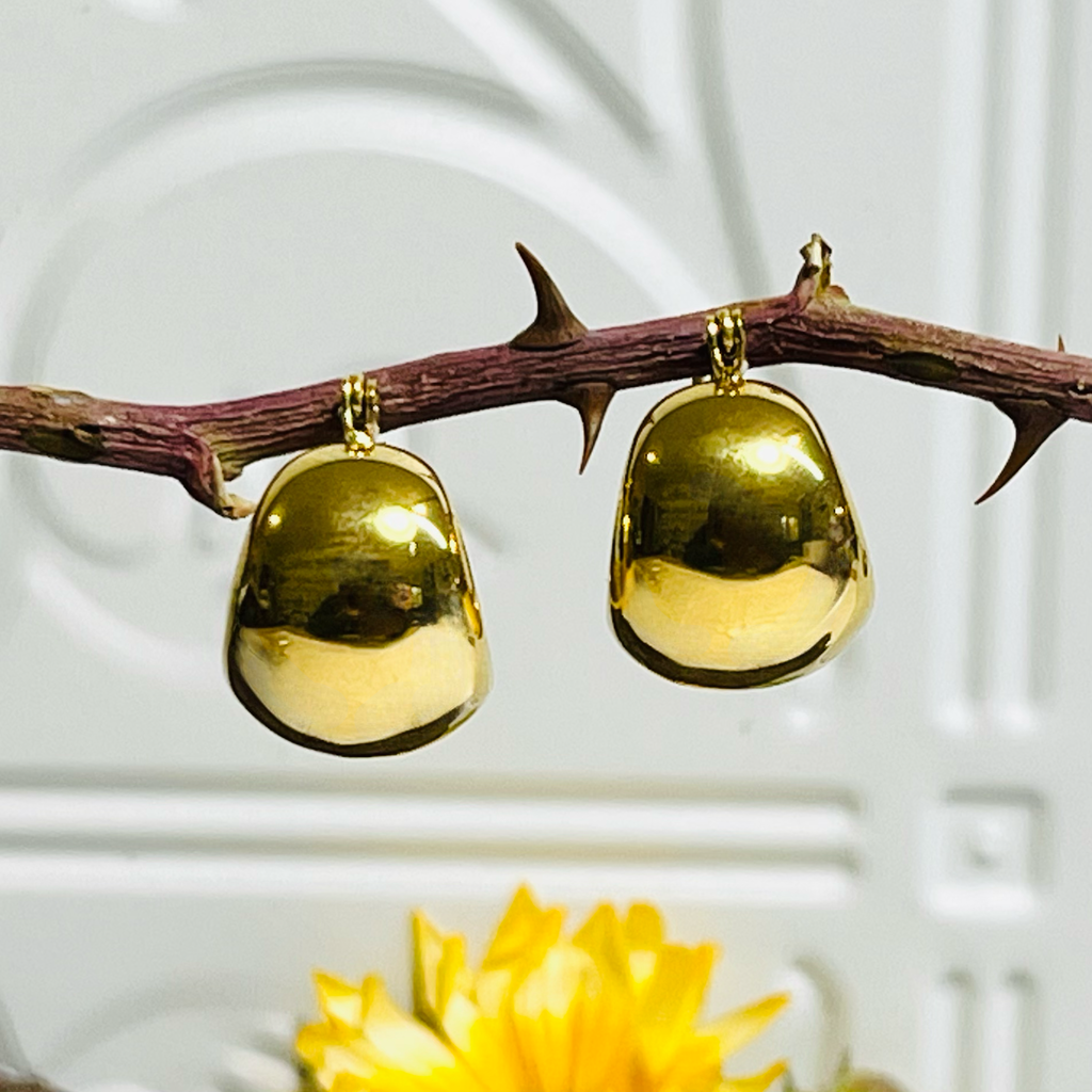 Gold Half Circle Earrings