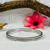 Silver Double band Crystal Bangle