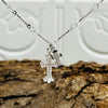 Silver Double Cross Necklace