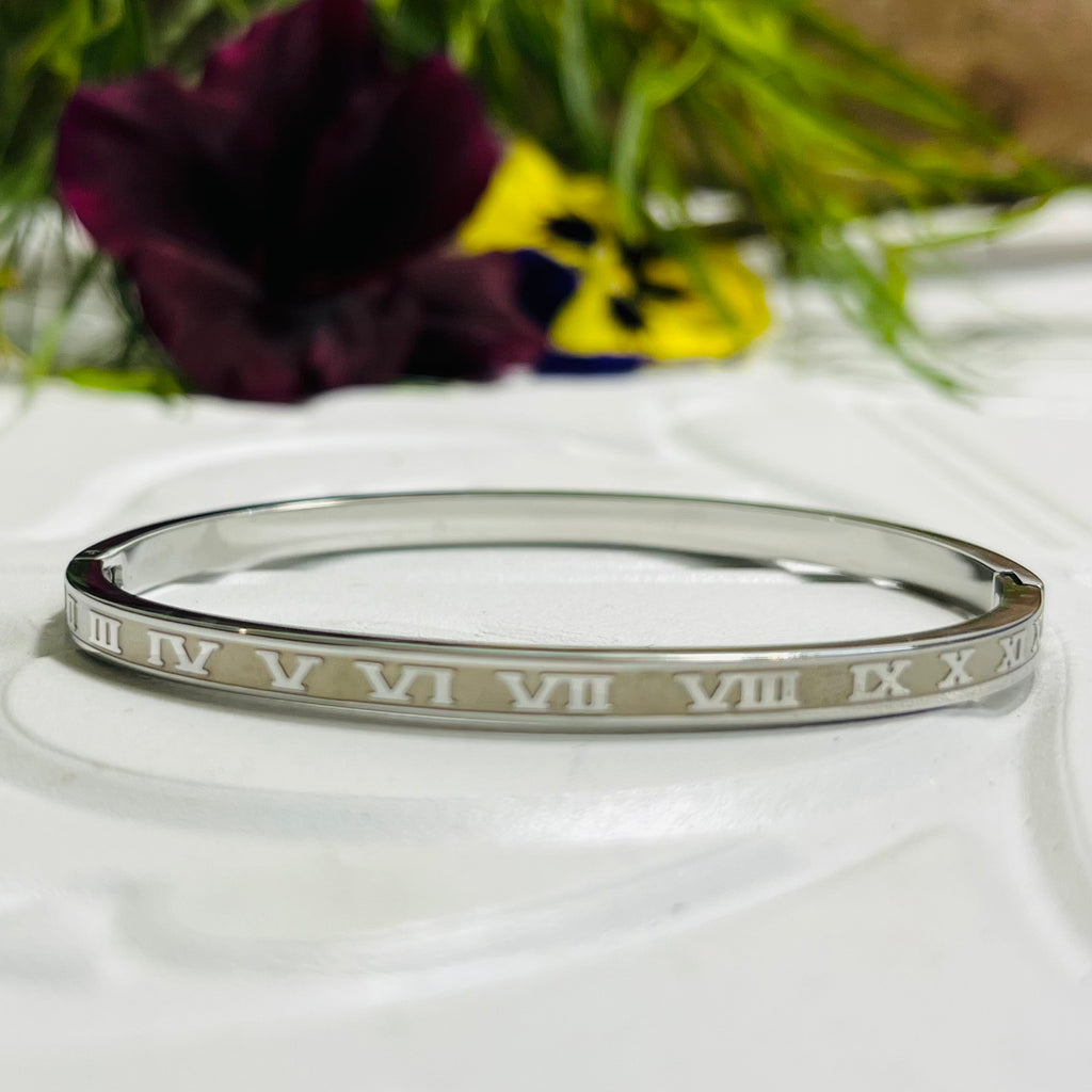 Silver Roman Numeral Bracelet