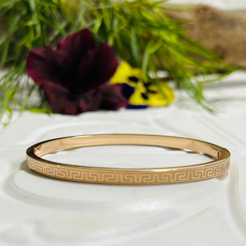 Rose Gold Greek Key Bracelet
