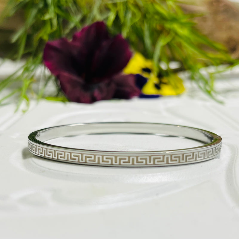 Silver Greek Key Bracelet