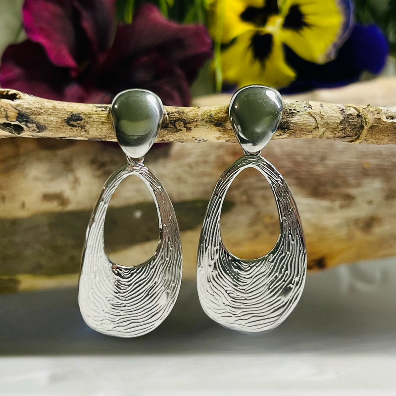 Silver Drop Down Earrings