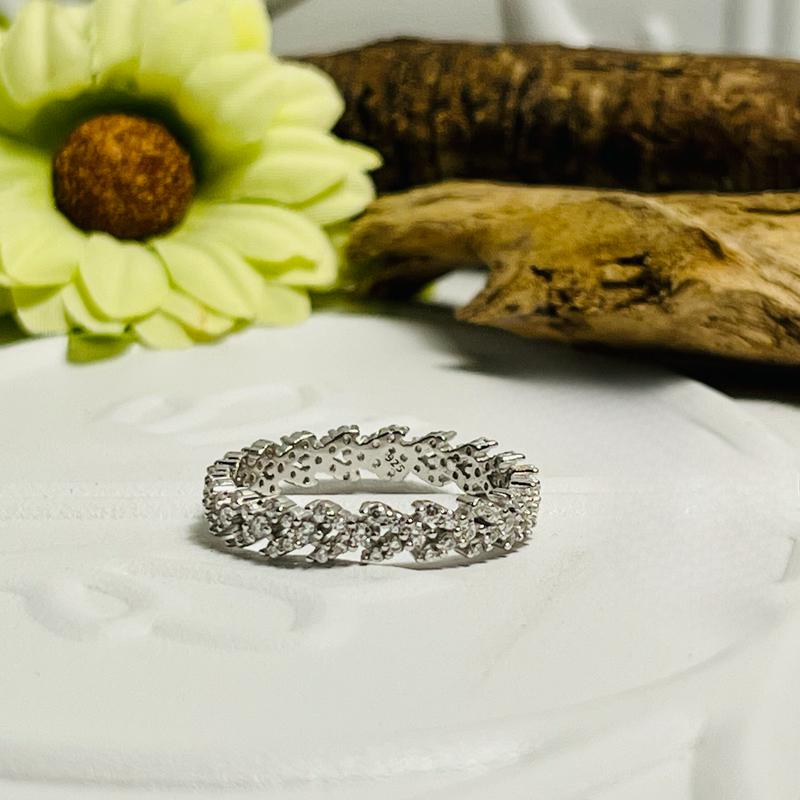 Crystal discount eternity ring