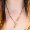 Gold Chunky Chain Heart Necklace