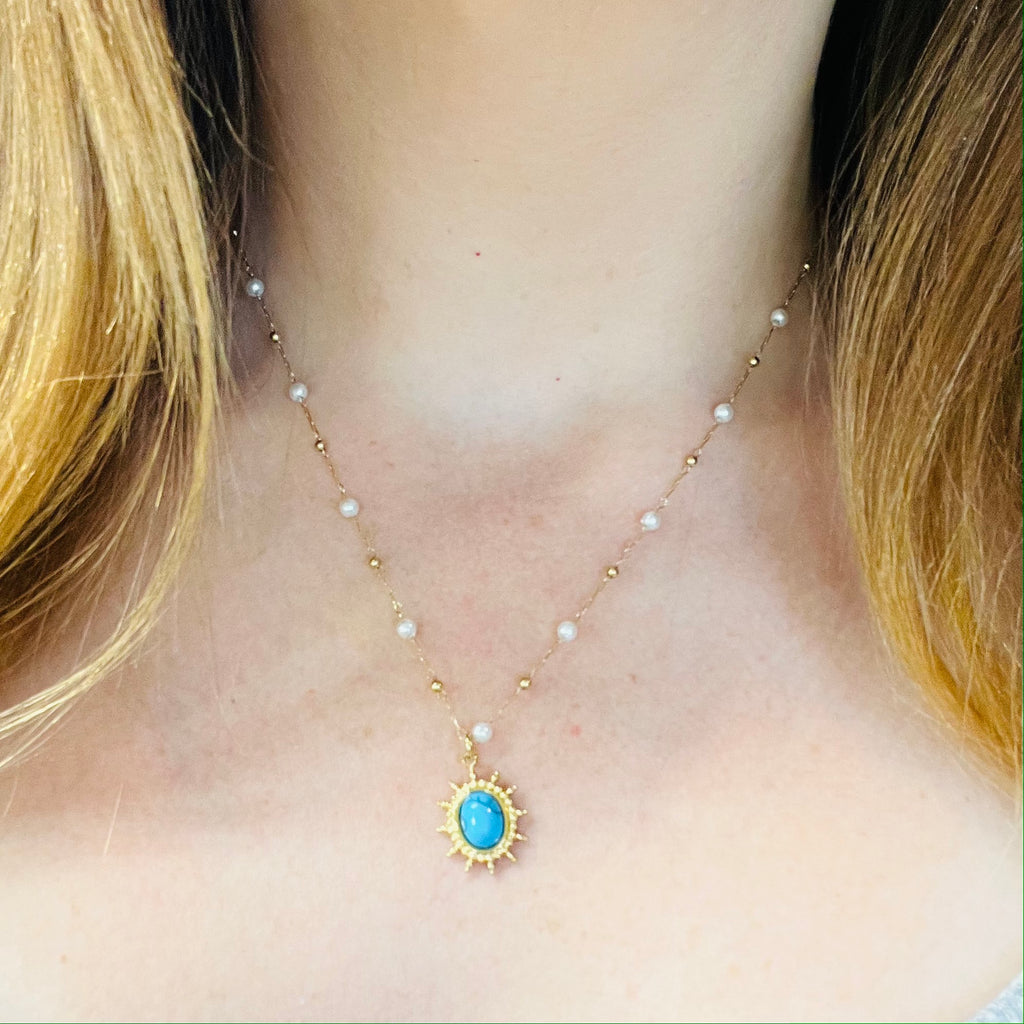 Gold & Turquoise Necklace