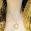 Gold Circle Ball Necklace