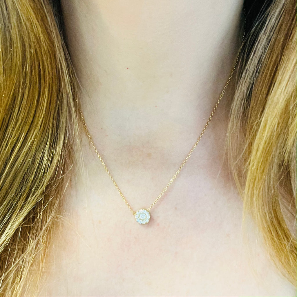 Gold Clear Crystal Necklace