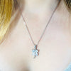 Silver & Crystal Four Leaf Clover Necklace