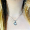 Silver Double Moon & Star Necklace