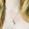 Silver Pearl Look & Dragonfly Necklace