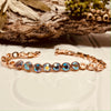 Rose Gold AB Crystal Link Bracelet