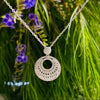 Silver Round Diamante Necklace