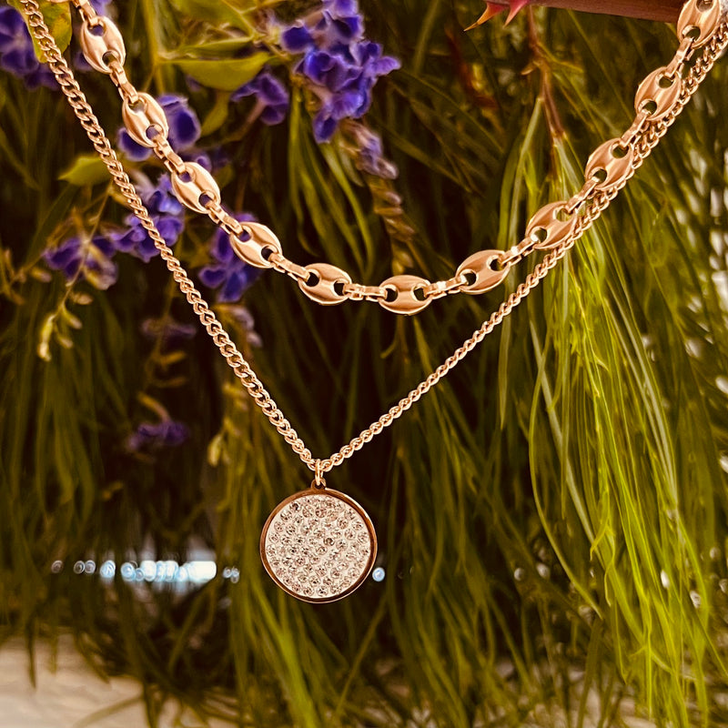 Rose Gold Double Chain Necklace