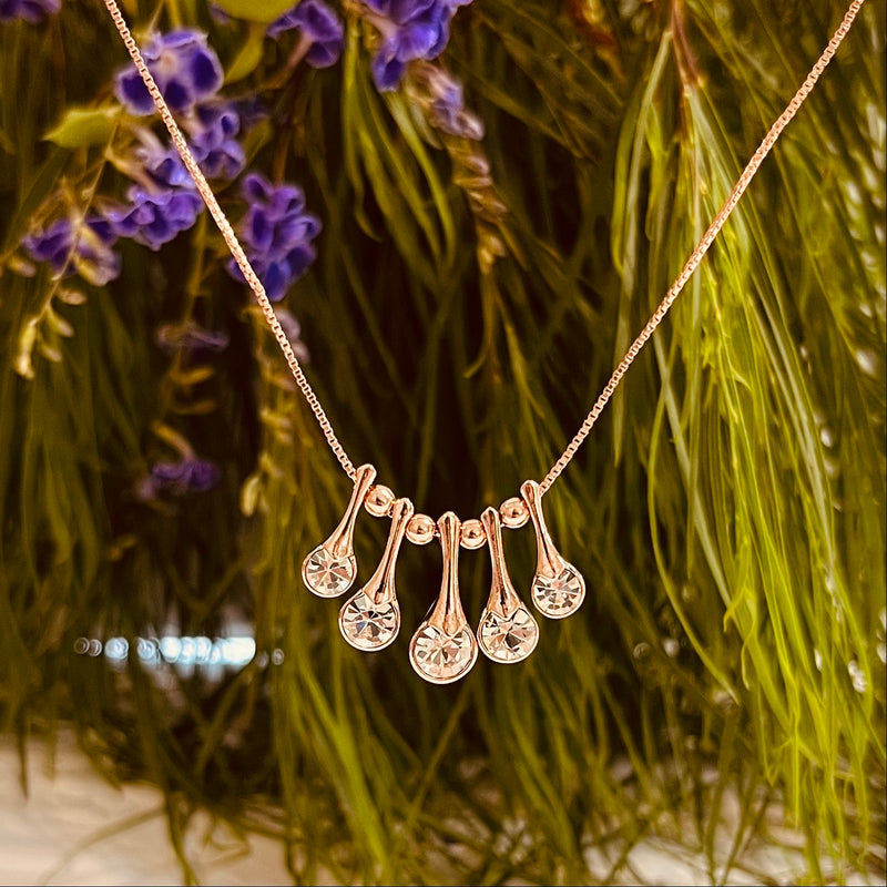 Rose Gold Cubic Zirconia Necklace