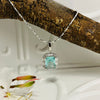 Sterling Silver & Pale Aqua Crystal Necklace