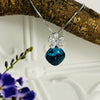 Aqua & Silver Swarovski Crystal Necklace