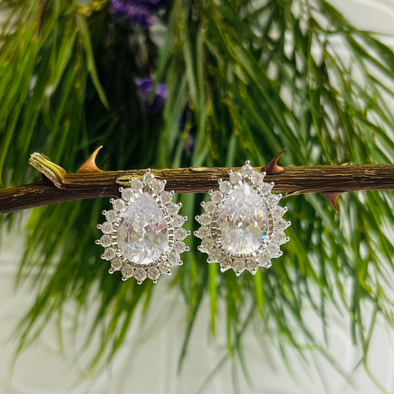Cubic Zirconia Silver Earrings