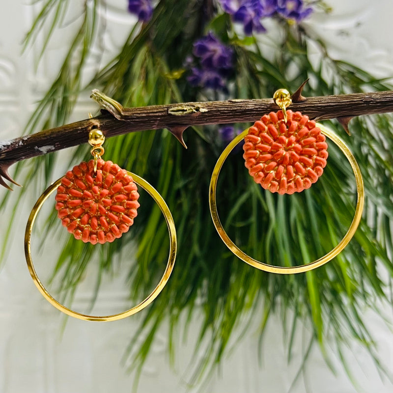 Gold Plated Hoops with Discs