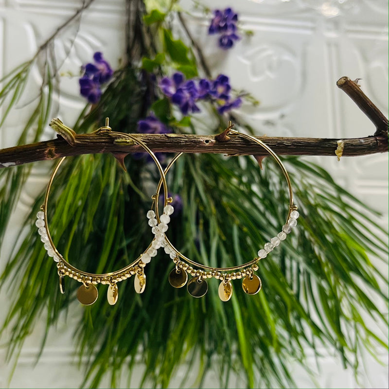 Gold Plated Stainless Steel Hoop Earrings