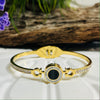 Gold & Black Circle Bracelet
