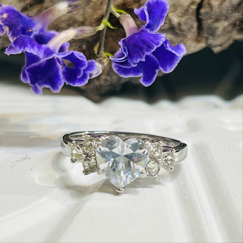 Stainless Steel Cubic Zirconia Ring