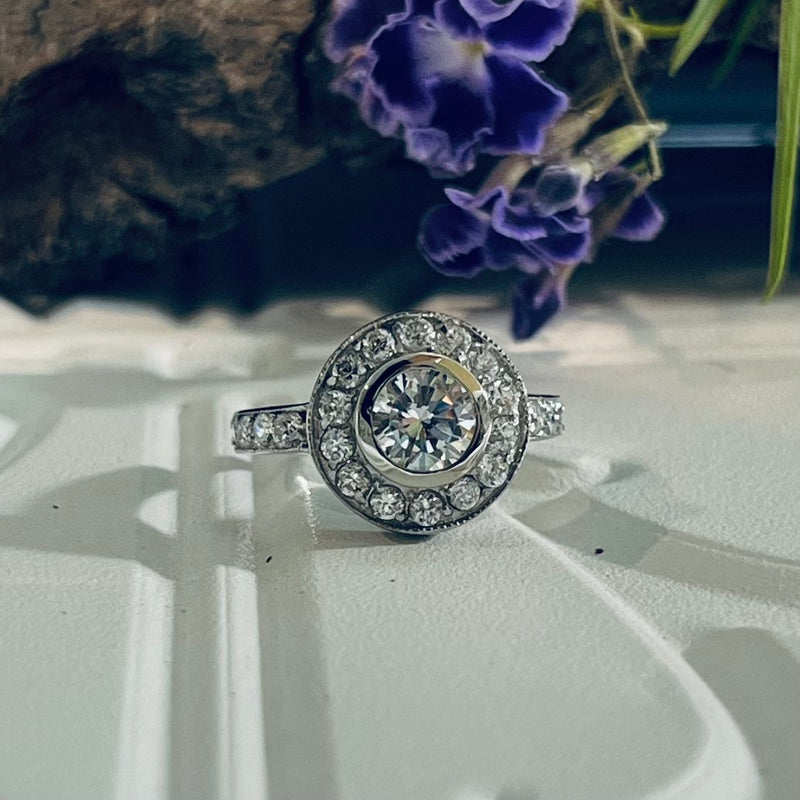 Stainless Steel Solitaire Cubic Zirconia Ring
